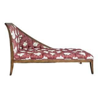 Vintage Regency Tufted Chaise Lounge For Sale