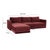 2020s Willow Berry Red with Mauve Piping Modular 4-Piece Performance Velvet Sectional For Sale - Image 5 of 5