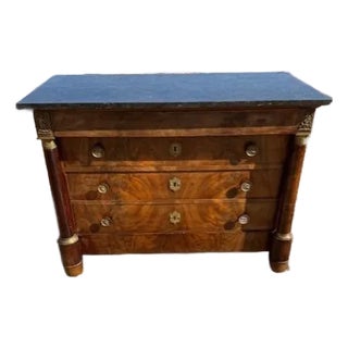 19th Century Empire Marble Top Chest of Drawer / Commodes For Sale