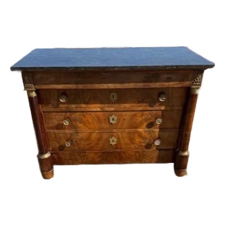 19th Century Empire Marble Top Chest of Drawer / Commodes For Sale