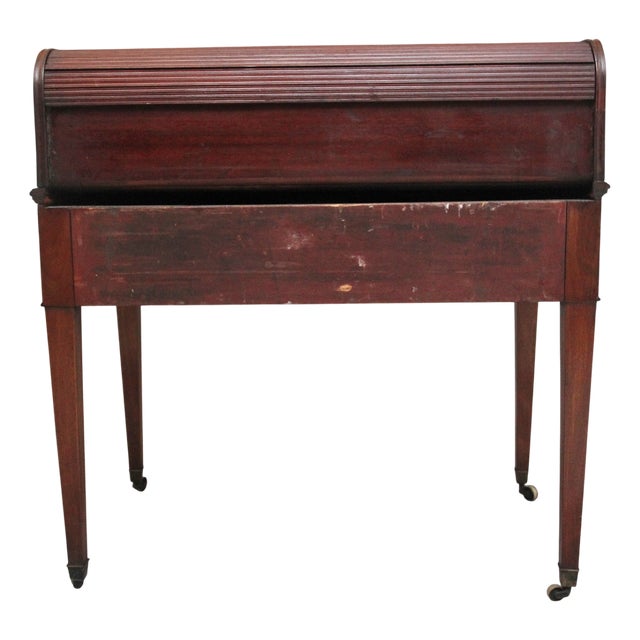 Mahogany Tambour Desk, 1820s For Sale