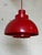 Mid-Century Modern Red Acrylic Dome Pendant Light With Inner Diffuser Mid-Century Modern 1970s For Sale - Image 3 of 8