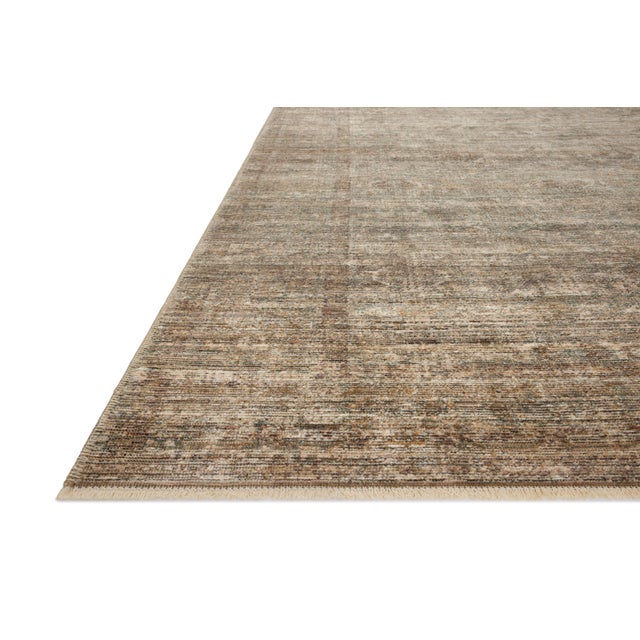 Traditional Amber Lewis x Loloi Molly Tobacco / Sage 6'-7" x 9'-2" Area Rug For Sale - Image 3 of 8