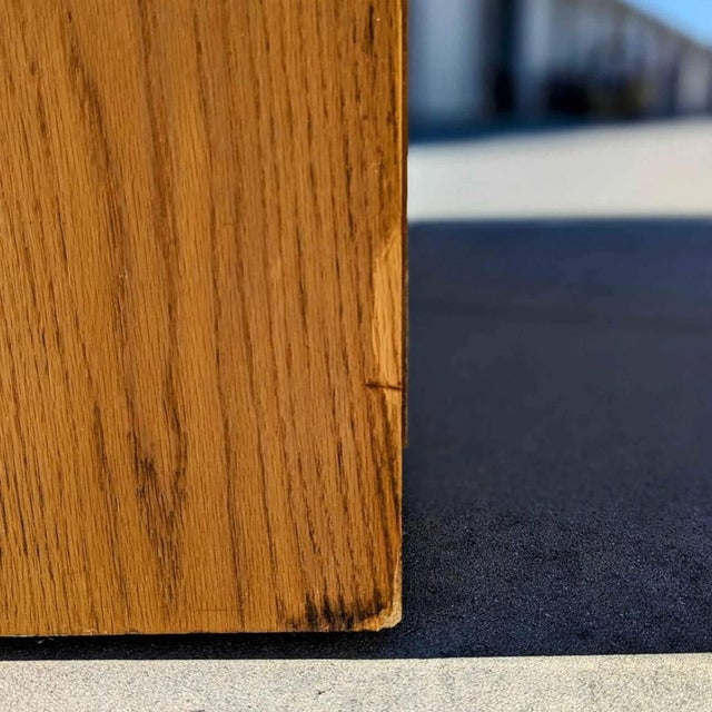 Mid-Century Oak and Rosewood Lowboy Dresser, 1970s, Chrome For Sale - Image 10 of 10