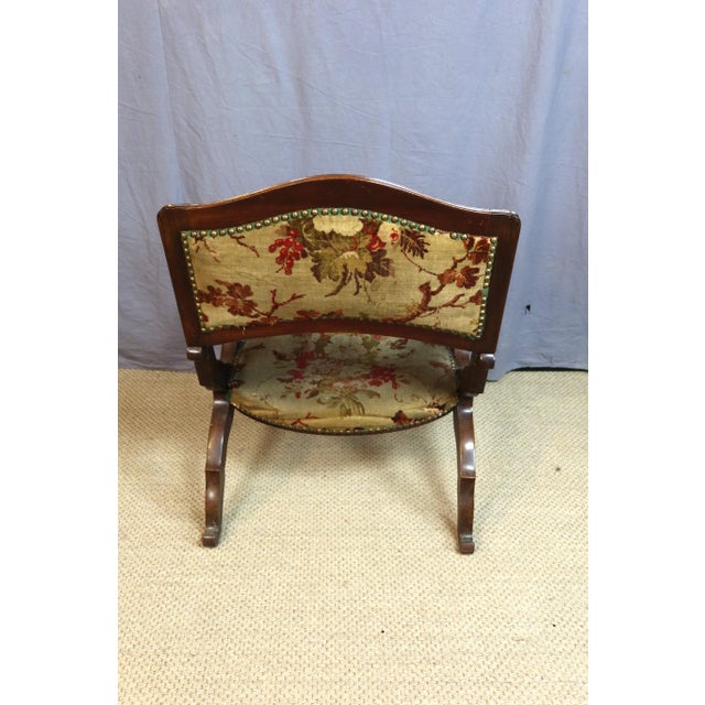 Antique Curule Chair in Wood, 1800s For Sale - Image 3 of 9