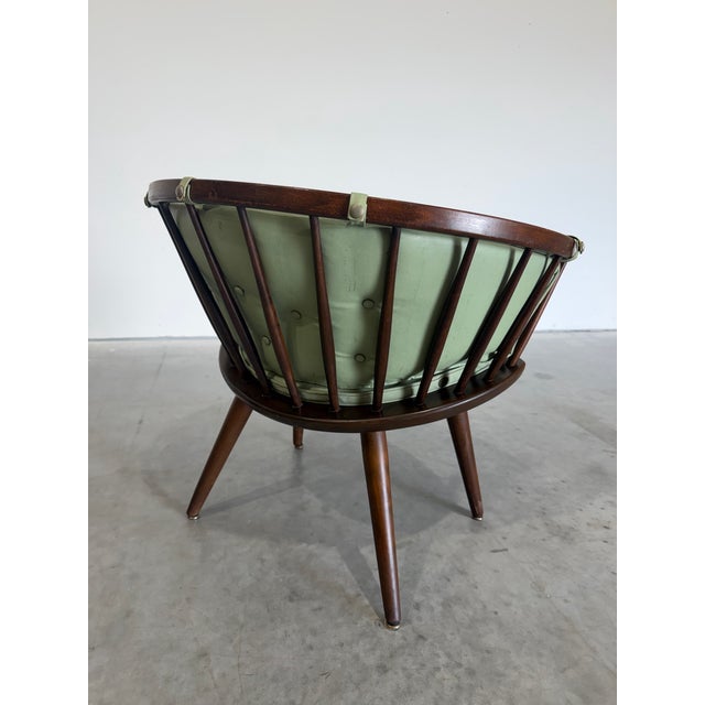 Wood Yngve Ekström Arka Attrb Spindle Chair, Sweden c.1950’s For Sale - Image 7 of 12