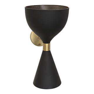 NOIR Aegeon Sconce in Black Metal For Sale