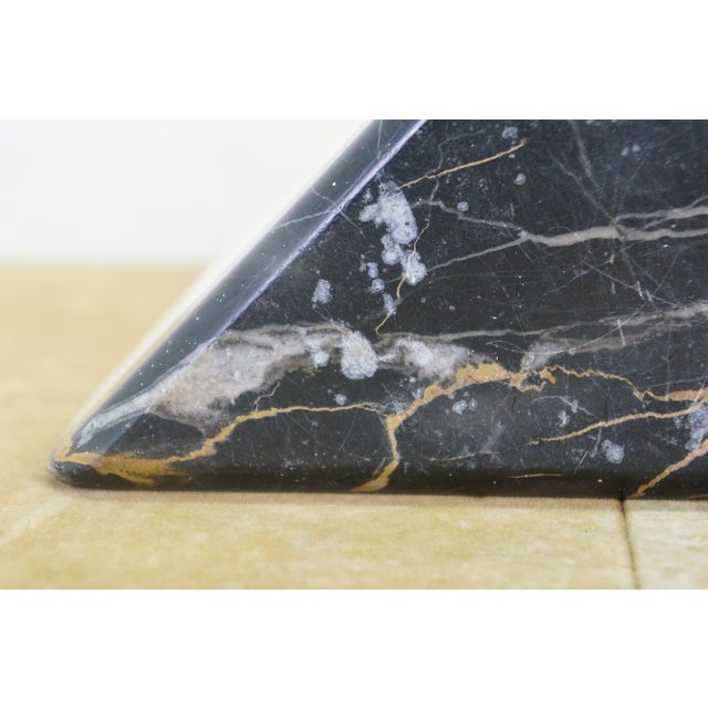 20th Century MCM 3 Tier Layered Marble Paperweight Parallelogram Stone Block For Sale - Image 12 of 12