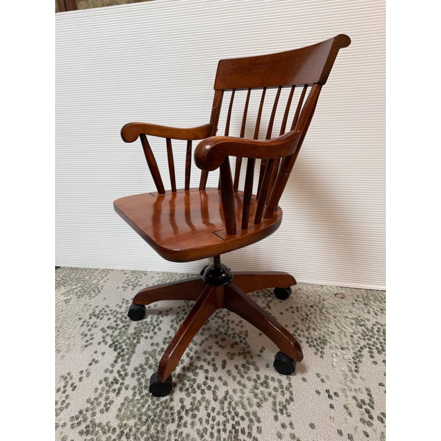 Traditional Vintage Nichols & Stone Wooden Office Chair For Sale - Image 3 of 12