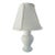 Vintage Modern White Ginger Jar Table Lamp For Sale