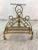 Hollywood Regency Gold Tassel Magazine Rack For Sale - Image 9 of 9