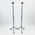 Metal Hand Forged Iron Candelabra Pair (105cm) Antique Copper Hammered Stem with Socket and Drip Plate For Sale - Image 7 of 7