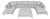 B&b Italia Gray Suede Upholstered Sectional Sofa For Sale