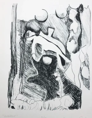 1971 Adrienne Anderson Female Nude Litho
