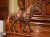 Interesting antique horse sculpture from France; crafted, circa 1870, the sculpture features a hand-painted horse made of...
