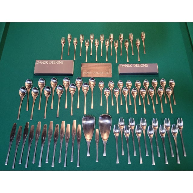 Jens Quistgaard for Dansk stainless " Odin" steel flatware set made in Germany. circa. 1960's. Set consists of 72 pieces,...