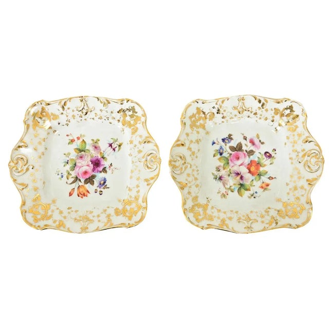 French 19th Century Handpainted Porcelain Plates - A Pair For Sale - Image 9 of 9