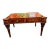Maitland-Smith Leather Top Game Table W/ Chess & Backgammon, Carved Legs & Drawers For Sale
