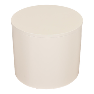 Milo Baughman for Thayer Coggin Mid-Century Modern White Lacquered Drum Side Table, Newly Refinished