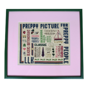 Preppy Picture for Preppy People 1982 Needlepoint Canvas