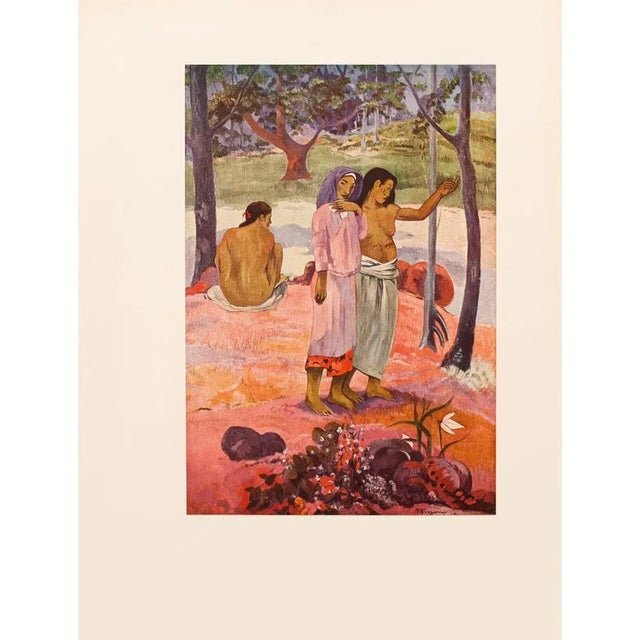 A stunning vintage First Edition offset lithograph after "L'Appel" (The Call, 1902) painting by Paul Gauguin from a First...