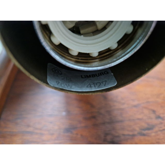 Brass and Smoked Blown Glass Pendant Lights from Glashütte Limburg, 1970, Set of 2 For Sale - Image 15 of 18