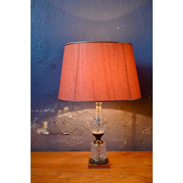 French Regency Hollywood Lamp in Albret Crystal, 1970s For Sale - Image 4 of 13