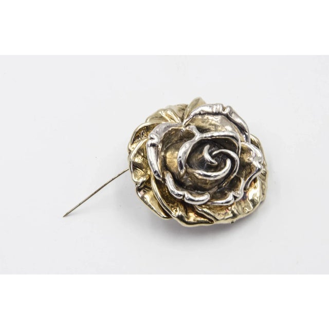 Metal Large Sam Philipe Sterling Silver Flower Pendant Brooch For Sale - Image 7 of 7