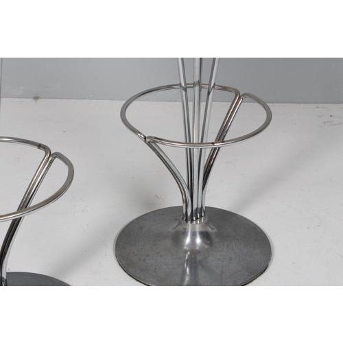 Vintage Bar Stools in Leather by Piet Hein for Fritz Hansen, 1960s, Set of 2 For Sale - Image 6 of 8