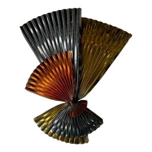 Curtis Jere Modernist Fan Wall Sculpture, Signed