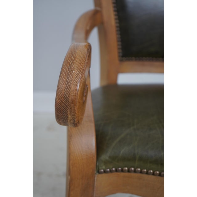 Set of 8 French Style Leather Upholstered Armchairs For Sale - Image 15 of 18
