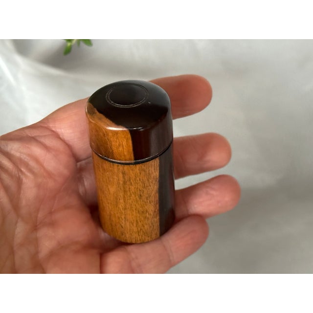 Antique Victorian Rosewood Wooden Inkwell For Sale - Image 4 of 10