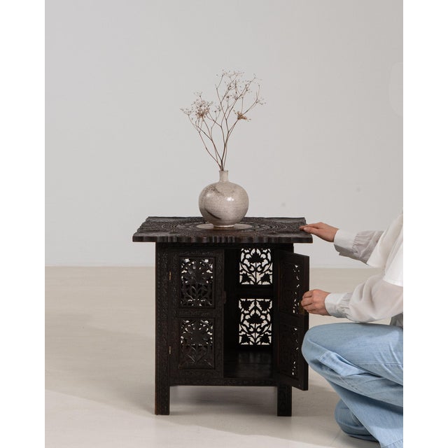 Black 19th Century France Anglo-indian Black Wood Center Tables For Sale - Image 8 of 11