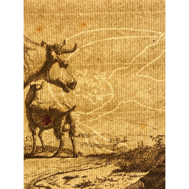 Adriaen Van De Velde Old Master Etching of a Golden Age Pastoral Scene W/ Watermark & Collector's Mark For Sale - Image 11 of 12