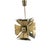Beige Space Age Chrome Chandelier, 1970s For Sale - Image 8 of 8