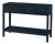 Lark 44 in. W Rectangular Wood 2 Drawer Console Table with Lower Open Shelf, Navy Blue For Sale