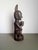 Black Vintage African Wooden Horned Figure Sculpture Tribal Art Hand Carved Wood Statue, 1970 For Sale - Image 8 of 9