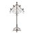 Vintage Italian Hand-Wrought Iron Floor Candelabra - Five-Light Scrollwork Pricket Stand For Sale