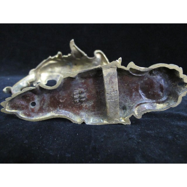 Italian Gilt Brass Rococo Style Ornate Flower Curtain Hooks Tieback Set of 4 For Sale - Image 15 of 16