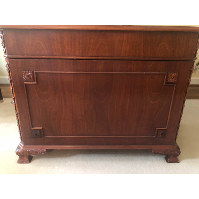 Early 20th Century Georgian Style Double Pedestal Mahogany Partners Desk For Sale - Image 10 of 11