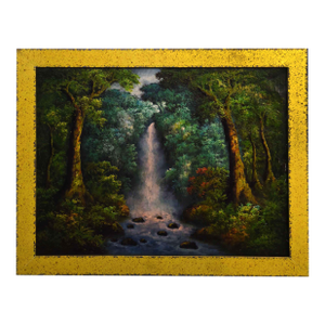 1990s Jungle Cascade Oil on Canvas