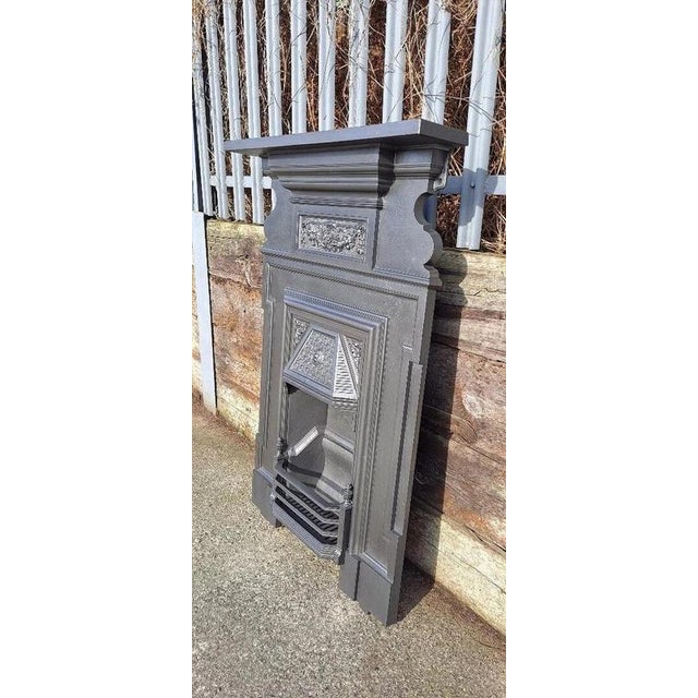 Antique Victorian Combination Fireplace in Cast Iron For Sale - Image 4 of 12
