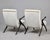 Greige Mid Century Italian Chairs With Ebonised Frames and New Velvet - Pair For Sale - Image 8 of 13