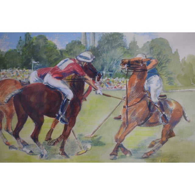 Mid 20th Century British Polo Match #5 Watercolour by Helen Anderson (British, 20th Century) For Sale - Image 5 of 5