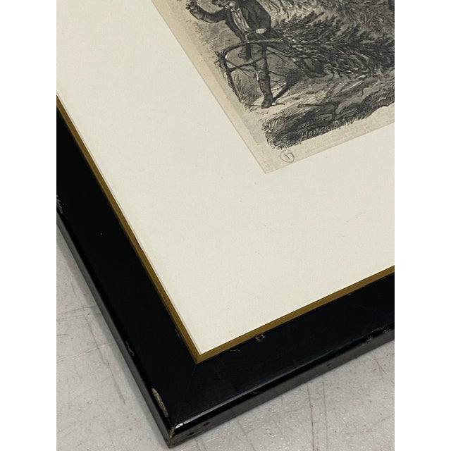 Mid 19th Century Mid 19th Century Winslow Homer "Gathering Evergreens" London Illustrated News Engraving C.1850 For Sale - Image 5 of 12