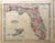 This is an excellent map of Florida. Title: Johnson's Florida; Created by Johnson & Ward, 1863, New York. The majority of...