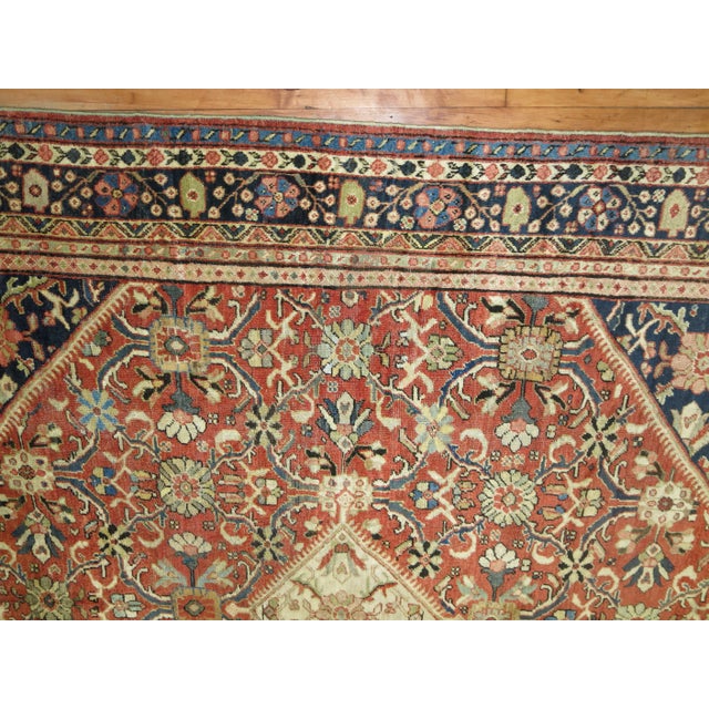Red Antique Persian Mahal, 9'8'' X 12'3'' For Sale - Image 8 of 11