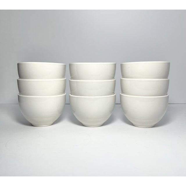 Crate & Barrel “CB2” 9 Ceramic Eggshell White Small Mini Dipping Bowls 3 5/8” Excellent condition. No chips, cracks, or...