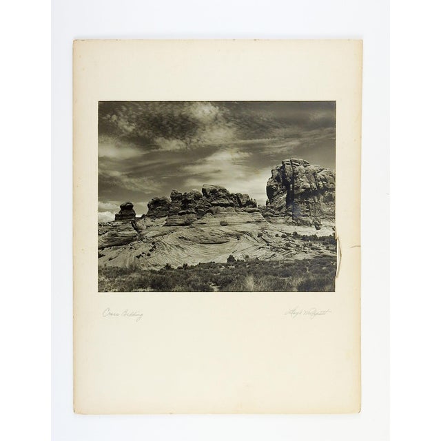 Circa 1950's photograph of of rock formations titled Cross Bedding by Lloyd M Pyeatt, a Texas photographer and geologist....