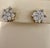Transparent 1.8 Carat, Cluster Stud Earrings 18 Karat Yellow Gold , Great Value 5.3 Gm For Sale - Image 8 of 18